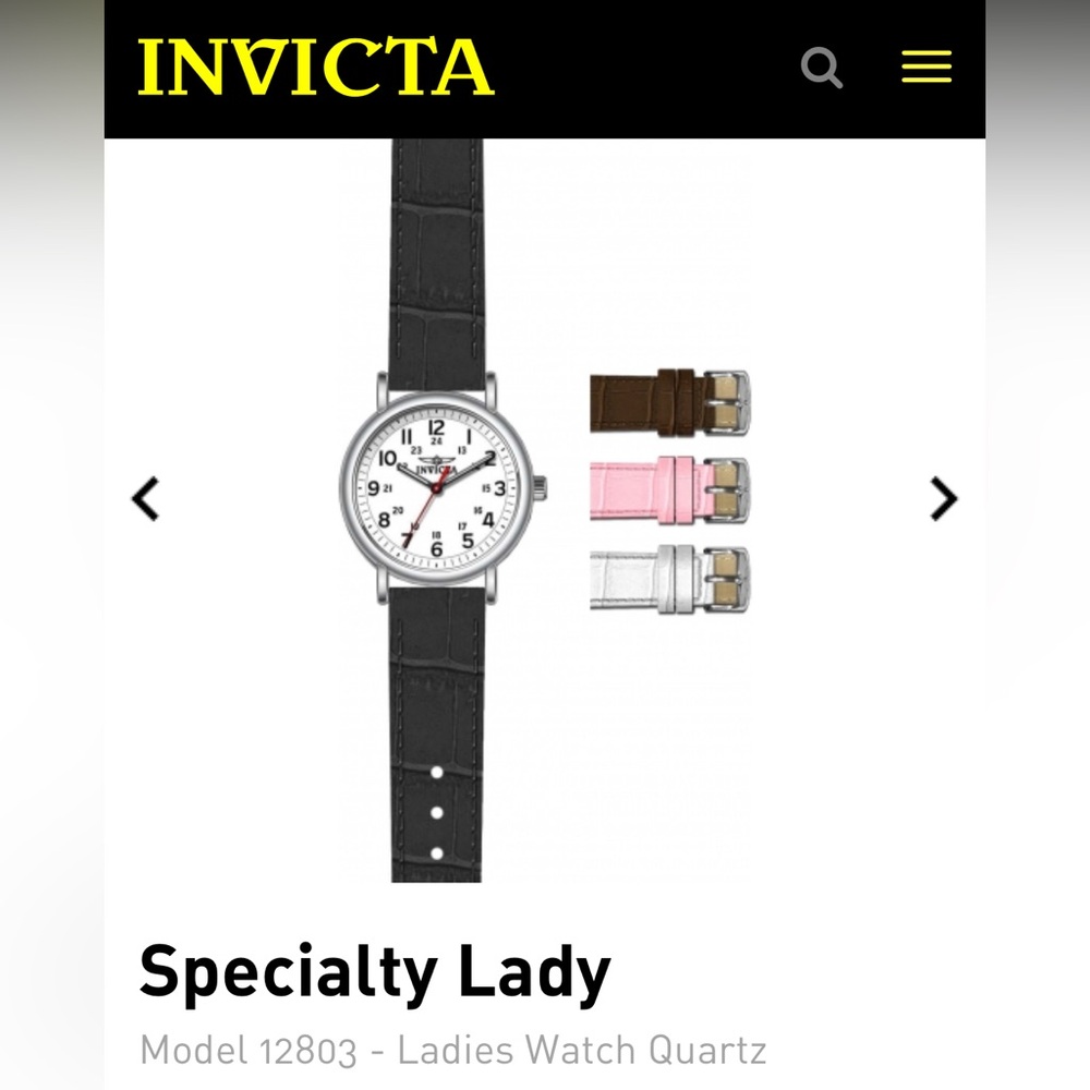 NWOT Invicta Specialty Lady
Model 12803 with bands